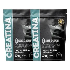 Creatina Monohidratada 1200g Soldiers Nutrition 100% Pura Sem Sabor