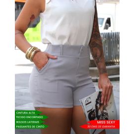Shorts Alfaiataria Social Cintura Alta (9 cores)