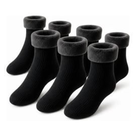 Kit com 6 Pares Meia Térmica Grossa Forrada