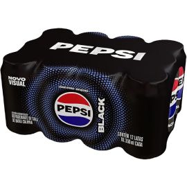 Refrigerante Pepsi Zero BLACK, Lata 350Ml Pack (12 Unidades)