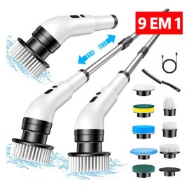 Escova de Limpeza Elétrica Janela Banheiro e Cozinha 9 Em 1