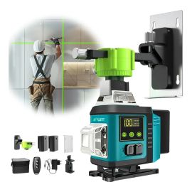 Nível Laser Verde 16 Linhas Autonivelante Tela Lcd 2 Bateria !!️