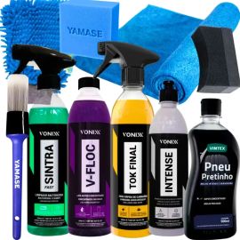 Kit Lavagem Shampoo, Cera, Tok Final, Intense, Sintra Fast e Vonix