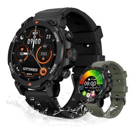 Relógio Smartwatch Aurafit Trek1 Com Gps À Prova D'água 5atm Preto Sport Preto/verde