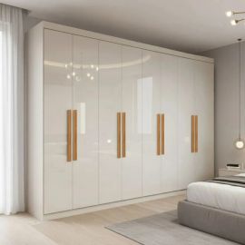 Guarda-Roupa Casal Paris 8 Portas 4 Gavetas Branco