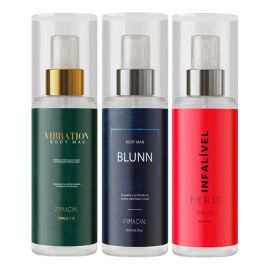 Kit Body Splash Masculino Vibration + Blunn + Infalível Fero - [PIX]