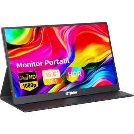 Monitor portátil FHD de 15,6 polegadas, tela IPS 1920x1080P - [PIX]