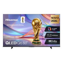 Smart TV Hisense HI-QLED 4K 50" polegadas com Processador AI, Dolby Vision Atmos e Compatibilidade Alexa - 50Q6QVV
