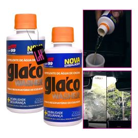 Kit 2 Glaco Washer 200ml Soft99 Aditivo Repelente