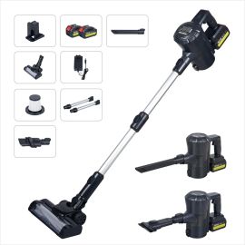 Aspirador De Pó Vertical A Bateria Casa E Carro Brushless Preto 110220 V