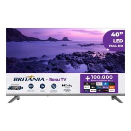 Smart Tv 40 Britânia Roku Tv Hdr10 Dolby Audio B40cra