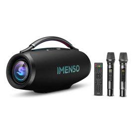 Caixa De Som Imenso X69a 500w Rms 45000mah Rgb Ipx6 2 Mic Preto 127/220v