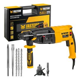 Martelete Perfurador Rompedor 820w Fasterr com Kit acessorios Cor Amarelo Frequência 50 - [PIX]