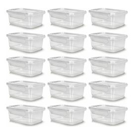 Kit 10 Potes 750ml Herméticos Travas Marmita Reutilizável Transparente