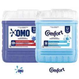 Sabão Liquido OMO Pro Lavanderia Profissional 7L + Amaciante Pro Comfort 7L