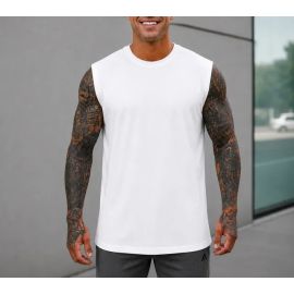 Regata Oversized Masculino Tamanho Grande Machão Lisa Malha