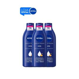 KIT NIVEA Loção Hidratante Milk Pele Seca a Extrasseca 400ml -3 Unidades