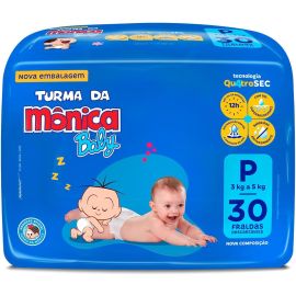 Fralda Turma da Mônica Baby Jumbo P 30 Unidades - [RECORRÊNCIA]