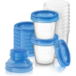 Copos para Armazenamento de Leite Materno Philips Avent 10 peças Transparente 180 ml