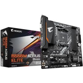 Placa Mae Gigabyte B550m Aorus Elite Am4 Ddr4 Hdmi M-atx Cor Preto