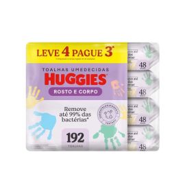 Lenço Umedecido Huggies Rosto e Corpo 192 Unidades - [PIX]