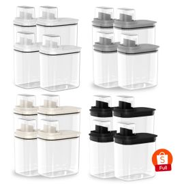 Kit 4 Peças Dispenser Flow 1,5 E 2,3 Litros Sabão Líquido Amaciante Produtos Limpeza Lavanderia - [PIX]