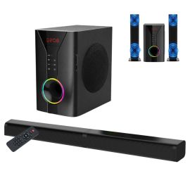Som 2.1 Canais 400W com Subwoofer Ativo - Tecnologia X-Bass, Bluetooth 5.0, USB/SD - [PIX]