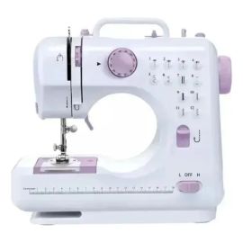 Máquina de Costura Elétrica Multifuncional Portátil 12 Modos Branco 127/220v