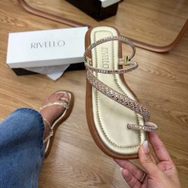 Rasteira Feminina Rivello com Strass e Brilho Casual Confortável