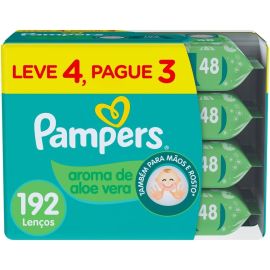 Lenços Umedecidos Pampers Aroma de Aloe Vera 192 Unidades - [RECORRÊNCIA]