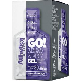 Go Energy Gel Atlhetica Nutrition | Sabor Guaraná e Açai, (10 Sachês), Roxo