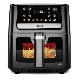 Air Fryer Philco 6,5L Visor Glass e Redstone 1700W PAF65A - [PIX]