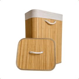 Cesto de Roupas de Bambu 72L