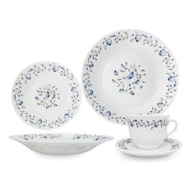 Aparelho de Jantar 20 Peças Vidro Opaline para Mesa Posta