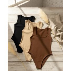 Kit 3 Body Plus Size Regata Decote Quadrado Conforto Estilo - [PIX]
