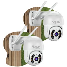 Kit 2 Câmeras Segurança Ip Interna Externa Wifi iCSee Infravermelho Prova D’Água - HW