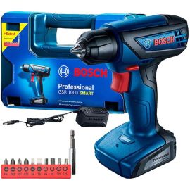 Bosch Furadeira Parafusadeira GSR 1000 Smart, Com Acessórios, 12 Volts