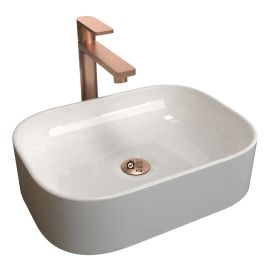 Cuba P/ Banheiro Lavabo Rectangular De Apoio Sobrepor Branco Brilhante Ache Aqui Lar