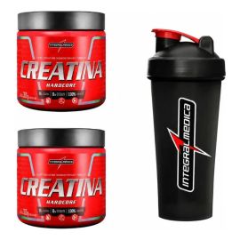 Kit 2 Creatina Integralmedica 300g + Coqueteleira 600ml Neutro