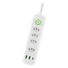 Extensão 5 Tomadas e 2 Usb 1 Pd Led Bivolt Power 110v/220v
