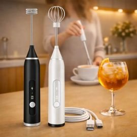 Mini Mixer Misturador de Bebidas Elétrico 2 Em 1 Portátil Recarregável
