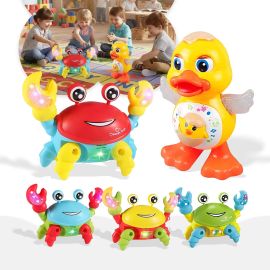 Kit Pato Dançante e Caranguejo Fujão Brinquedos Som Infantil