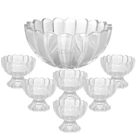 Jogo de Sobremesa Cristal Geneva 7 Peças Wolff - Bowl 1,1L e 6 Taças 125ml