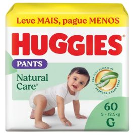 Fralda Huggies Natural Care Tam. G 9 a 12,5kg - 60 Unidades - [PIX]