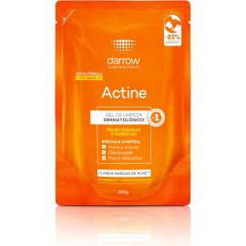 Darrow Actine Gel de Limpeza Dermatológico Facial com Ácido Salicílico, Vitamina C e Lactato de Mentila, Redução de 86% da Acne e -90% Oleosidade Imediatamente, 300g refil - [RECORRÊNCIA]