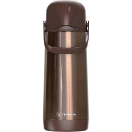 TERMOLAR Garrafa Térmica Lumina 1L Pressão Inox Marrom Café