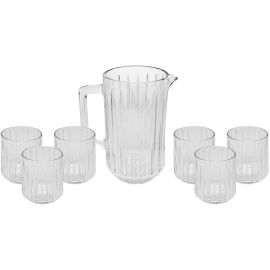 WOLFF - Conjunto 7 Peças Jarra com 6 Copos de Cristal Bangkok 1,45L/300ml