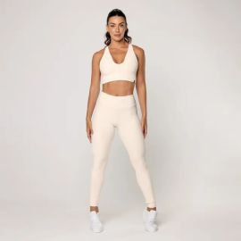 Conjunto Fitness Academia Feminino Top Texturizado Legging