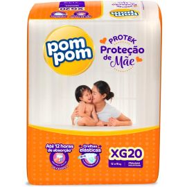 Fralda Pom Pom Protek Proteção de Mãe Mega XG 20 un - [RECORRÊNCIA]