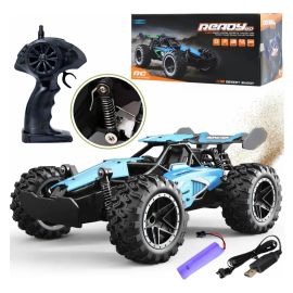 Carrinho Controle Remoto Recarregável Grande Off Road Cross Azul